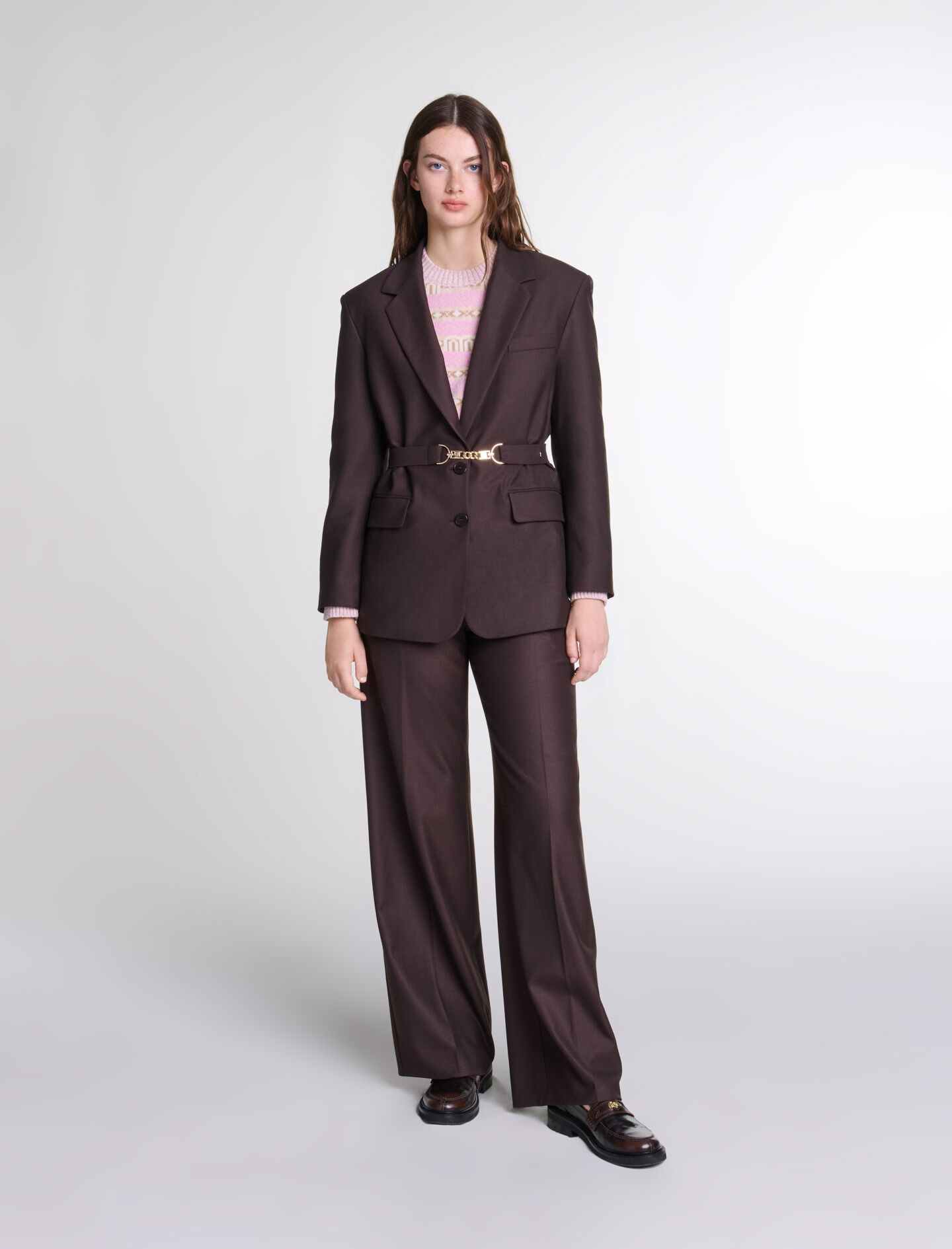 Wide-leg suit trousers - 8