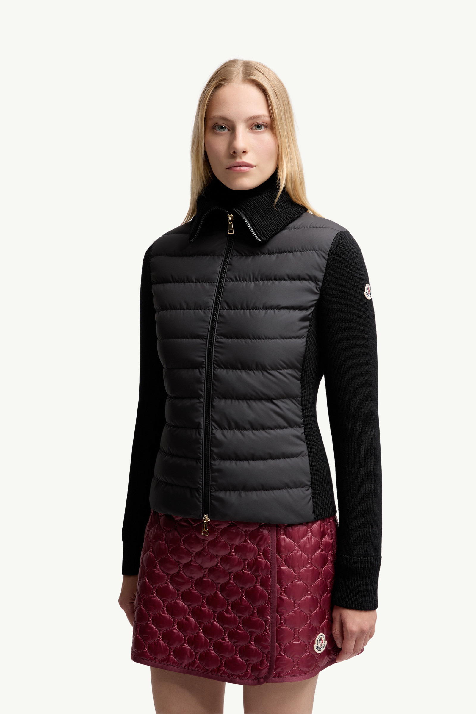 Padded Wool Zip-Up Cardigan - 3