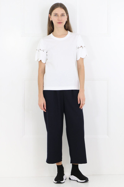 Comme Des Garçons NOIR SCALLOPED SLEEVE T-SHIRT WHITE outlook