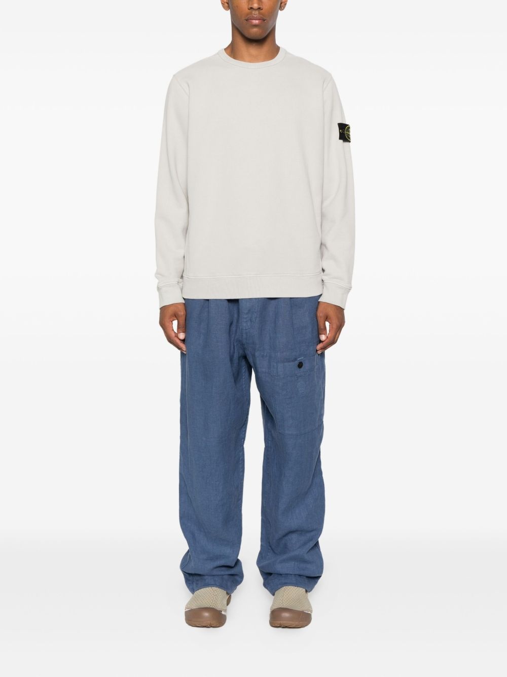 logo-patch crew-neck sweatshirt - 2