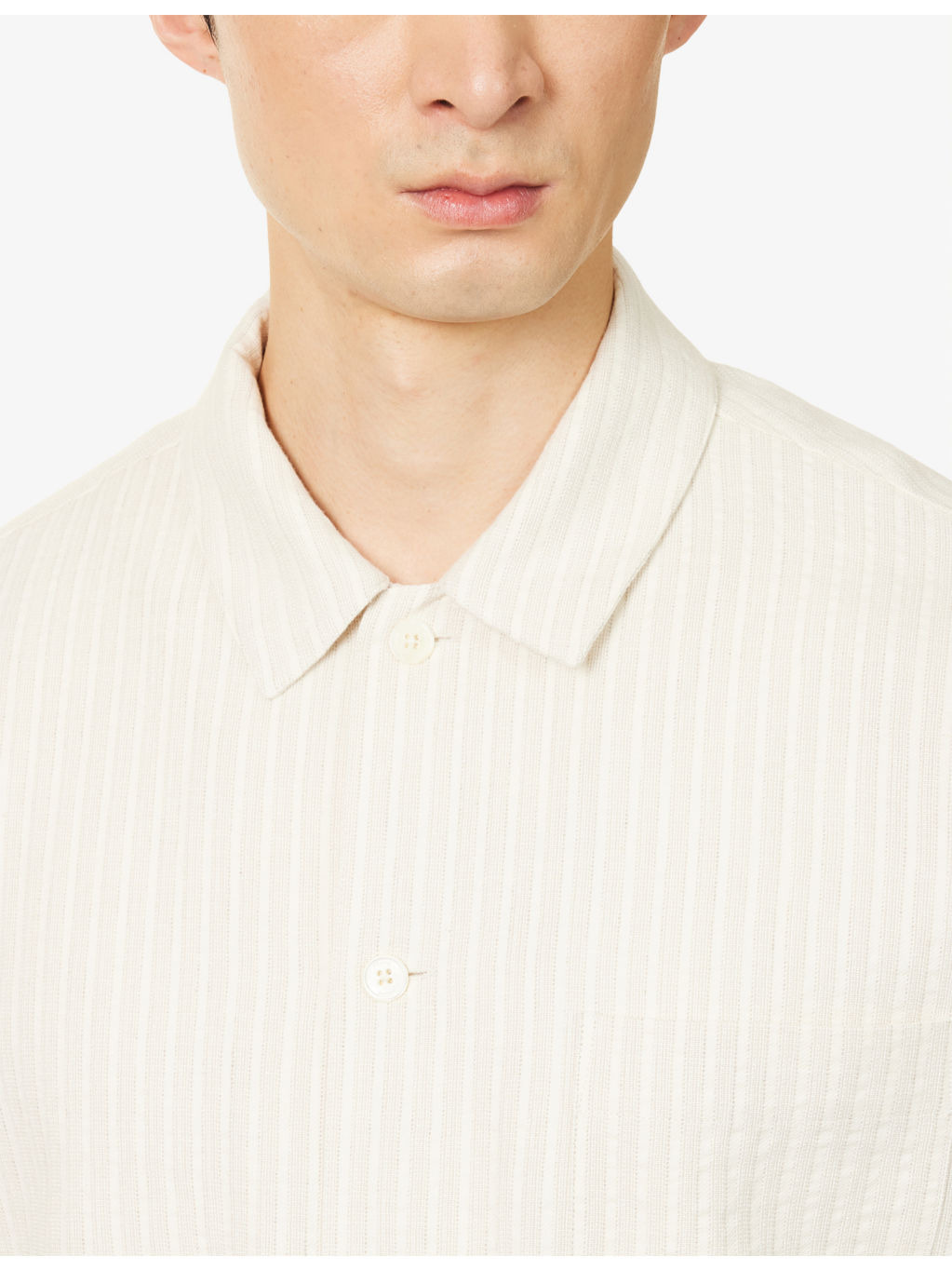 Jacquard Boxy-Fit Cotton-Blend Shirt - 5