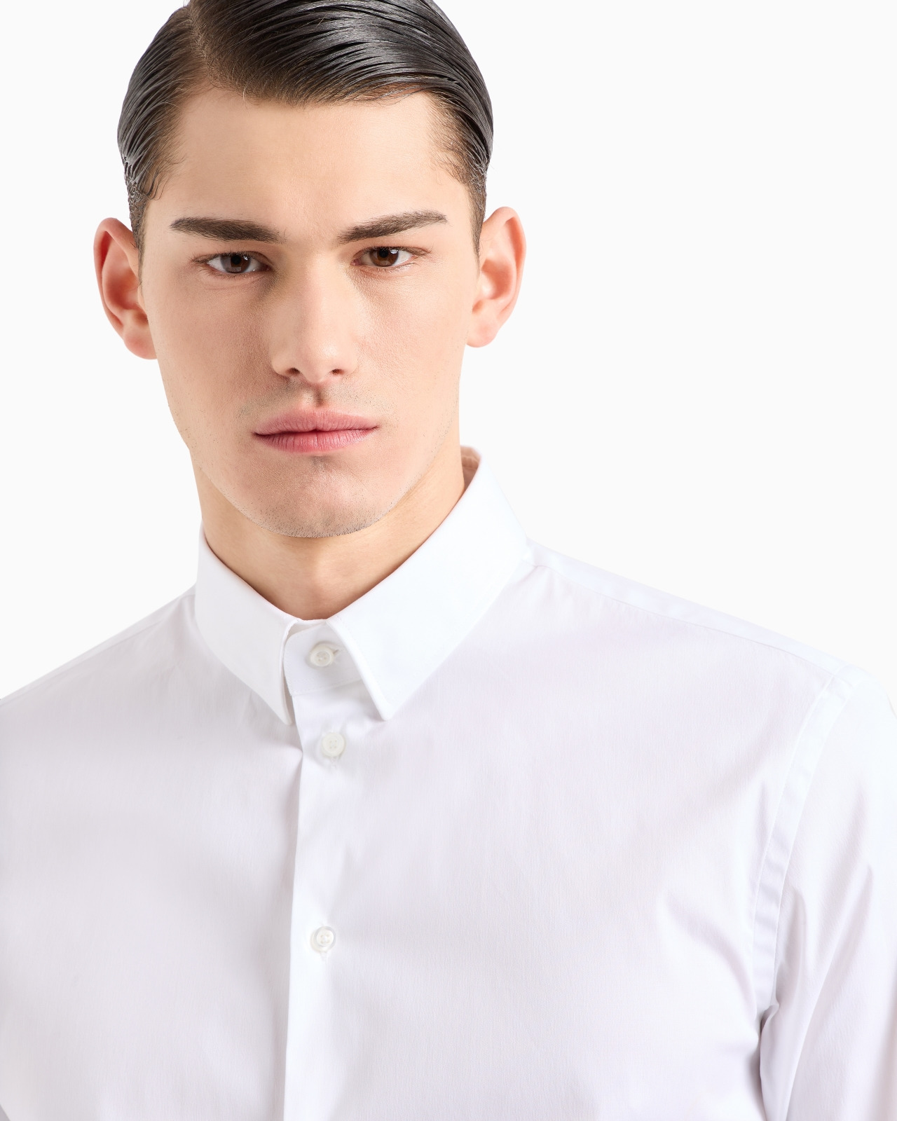 Stretch cotton poplin shirt - 5