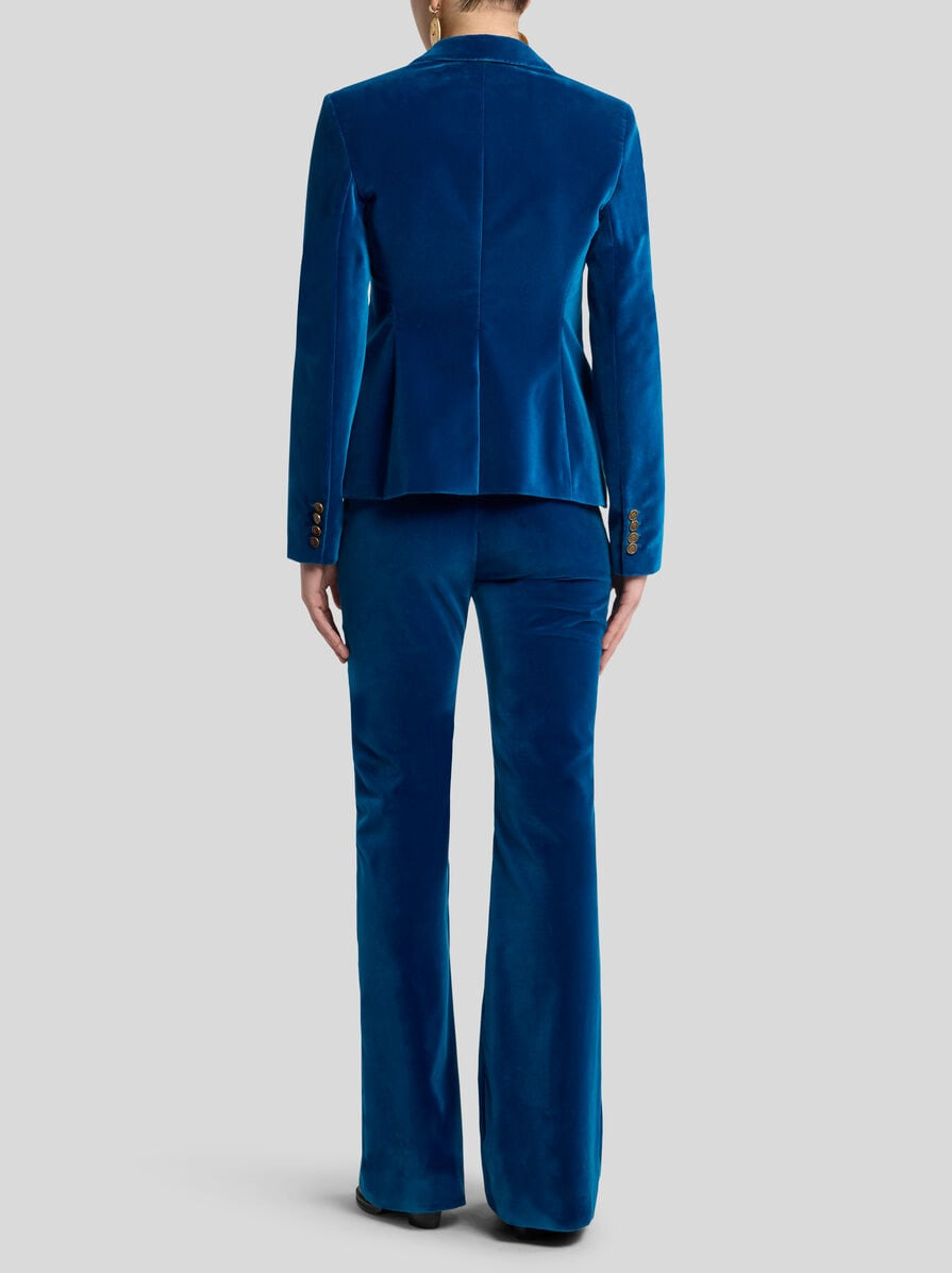 SINGLE-BREASTED VELVET JACKET - 4