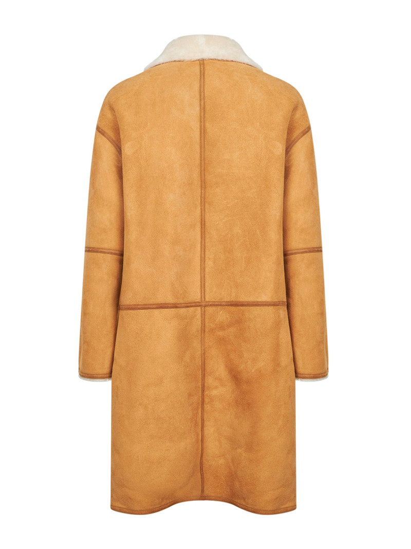 TOTEME Camel suede and shearling coat outlook