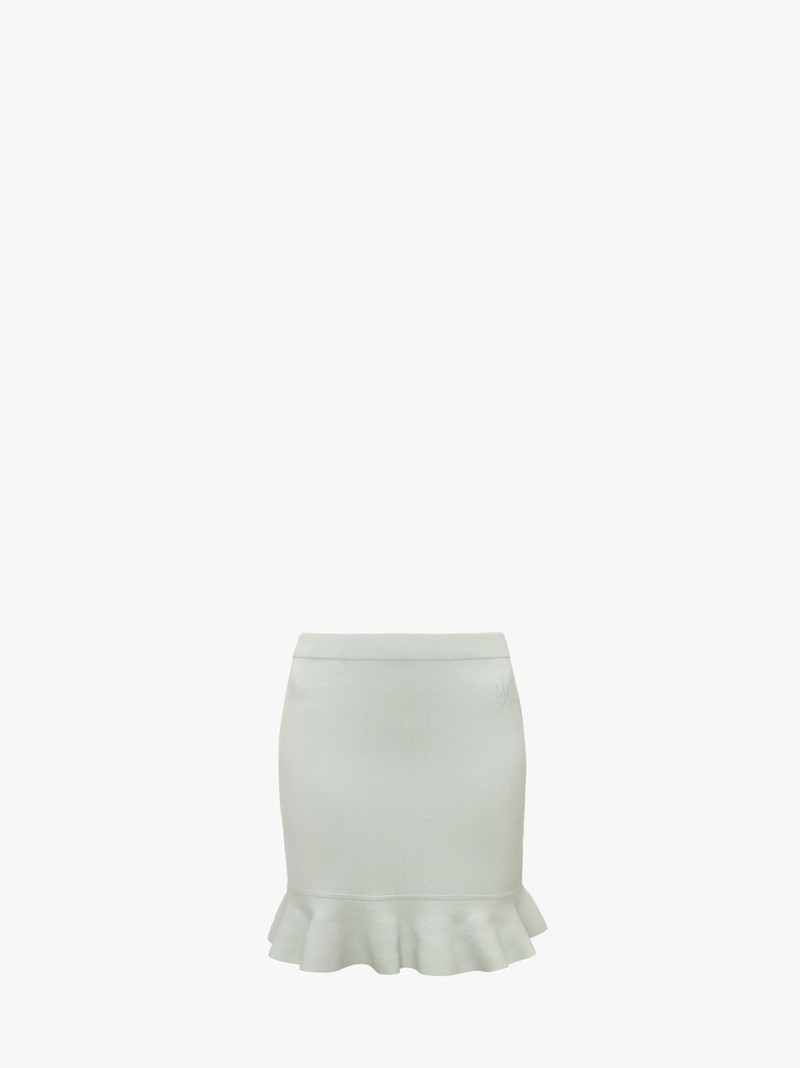 RUFFLED HEM MINI SKIRT 1