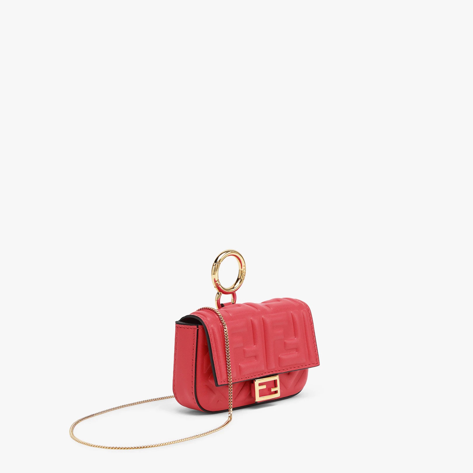 Fuchsia nappa leather charm - 2