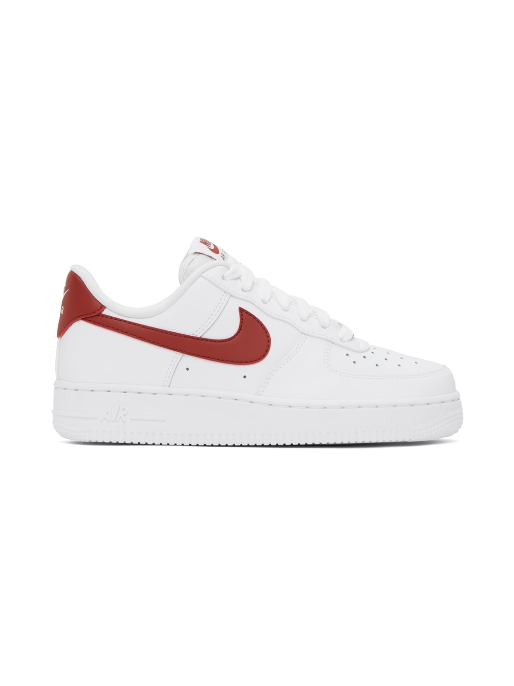 White & Orange Air Force 1 '07 Sneakers - 1