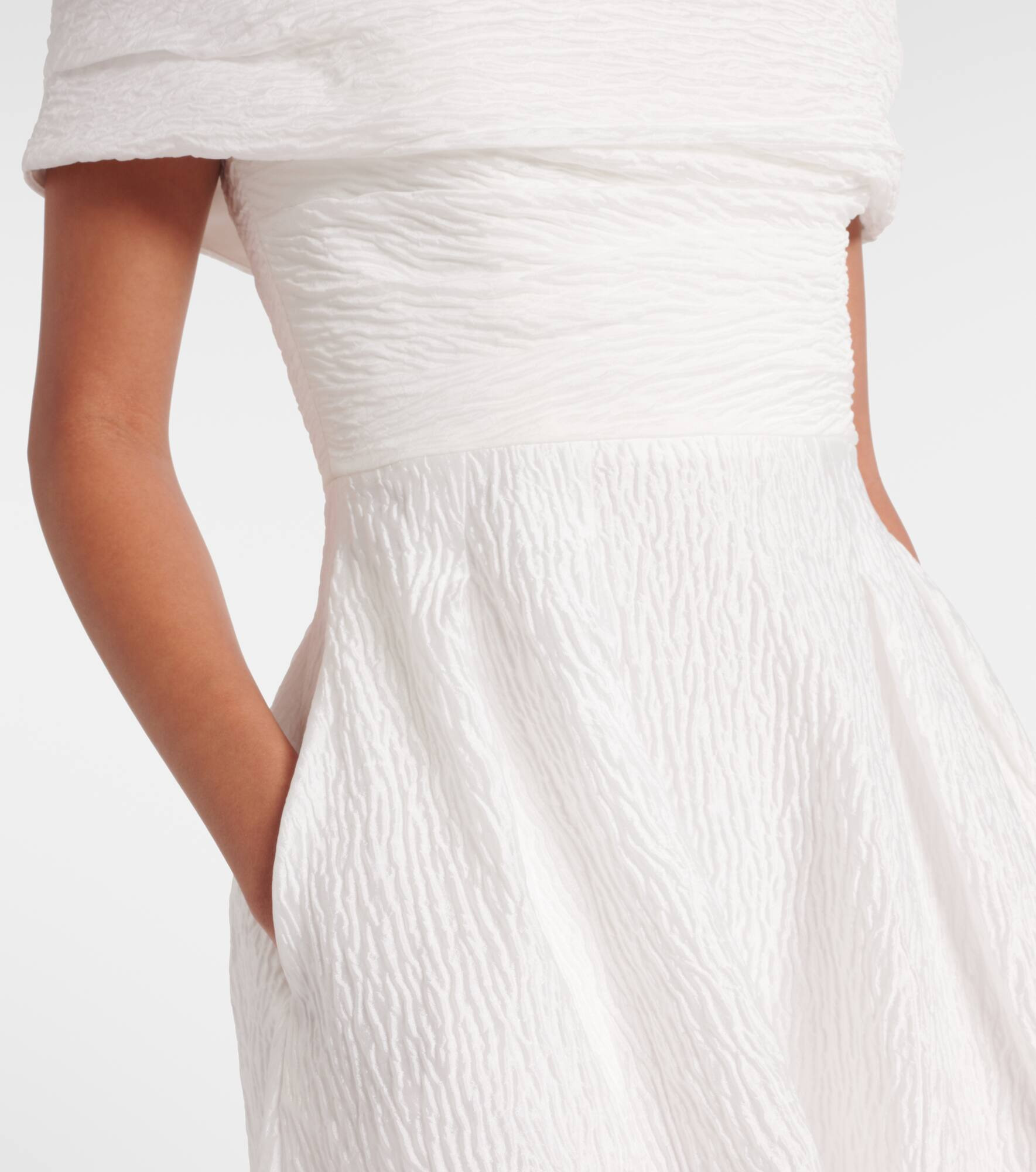Adalyn off-shoulder brocade midi dress - 5