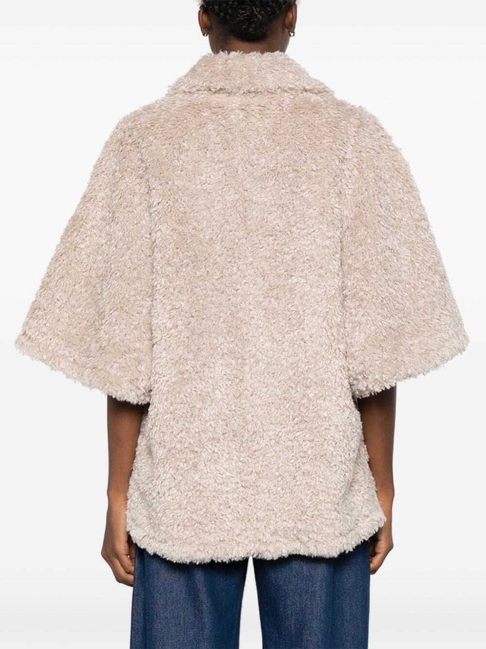 Curly Faux Fur Cape - 4