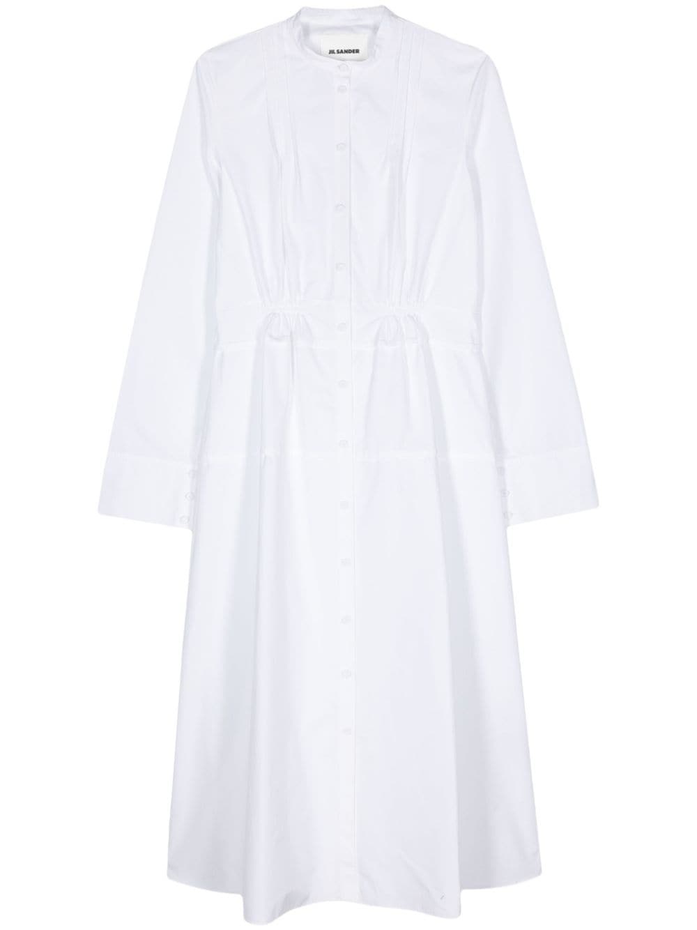 cotton poplin shirt dress - 1