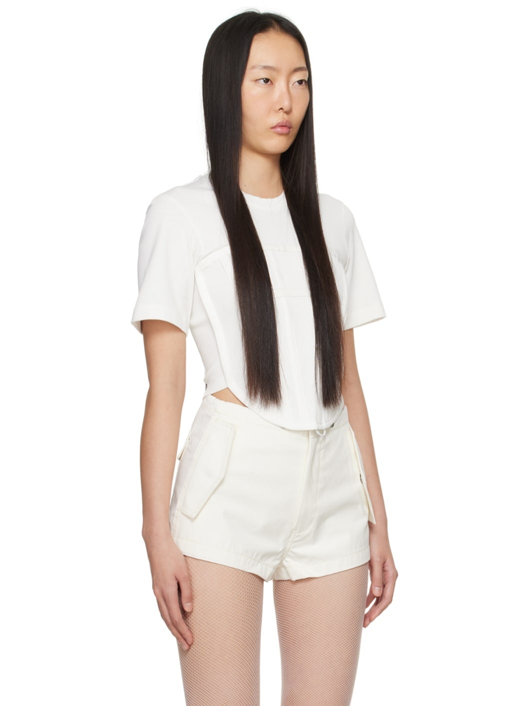 White Corset T-Shirt - 2