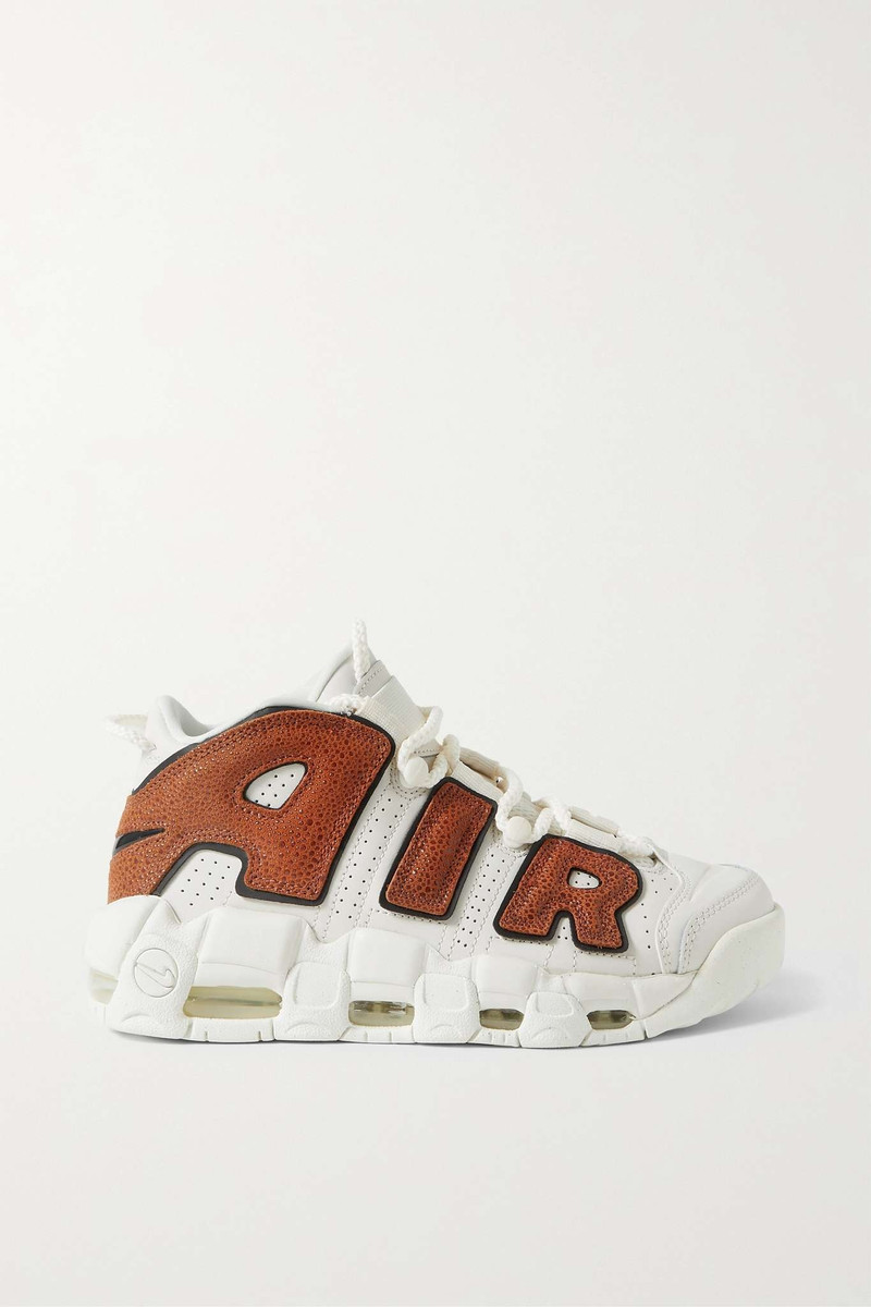 Air More Uptempo '96 rubber-trimmed suede and leather sneakers - 1