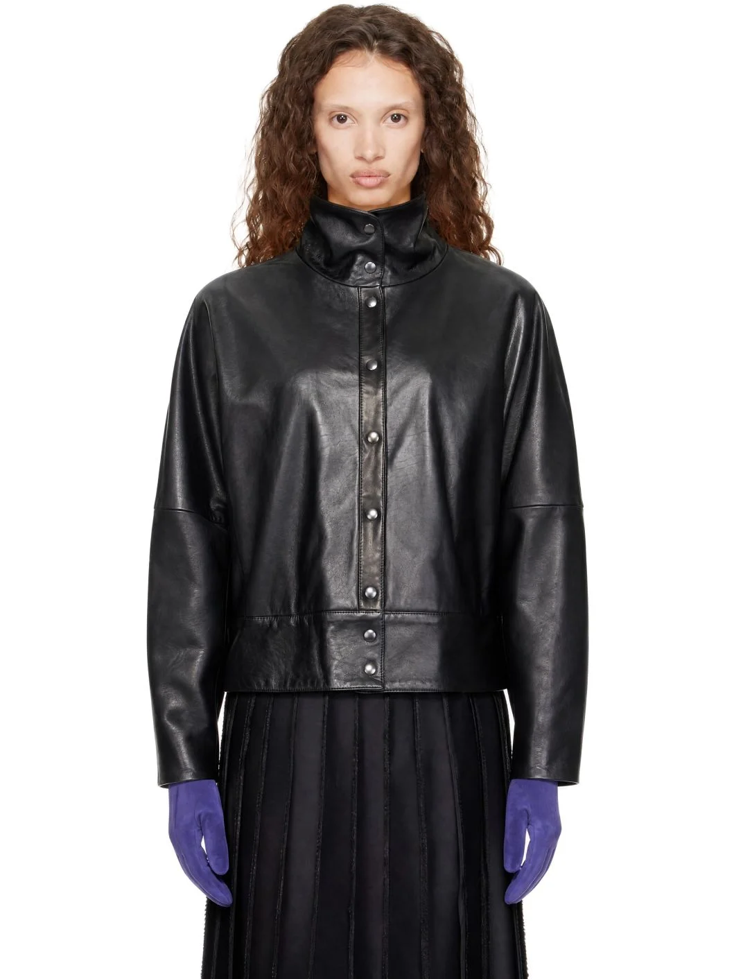 Black Felicity Leather Jacket - 1