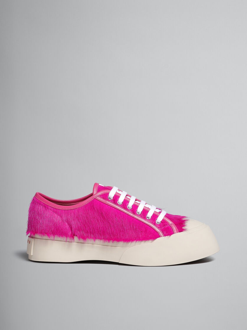 FUCHSIA LONG-HAIR CALFSKIN PABLO SNEAKER - 1