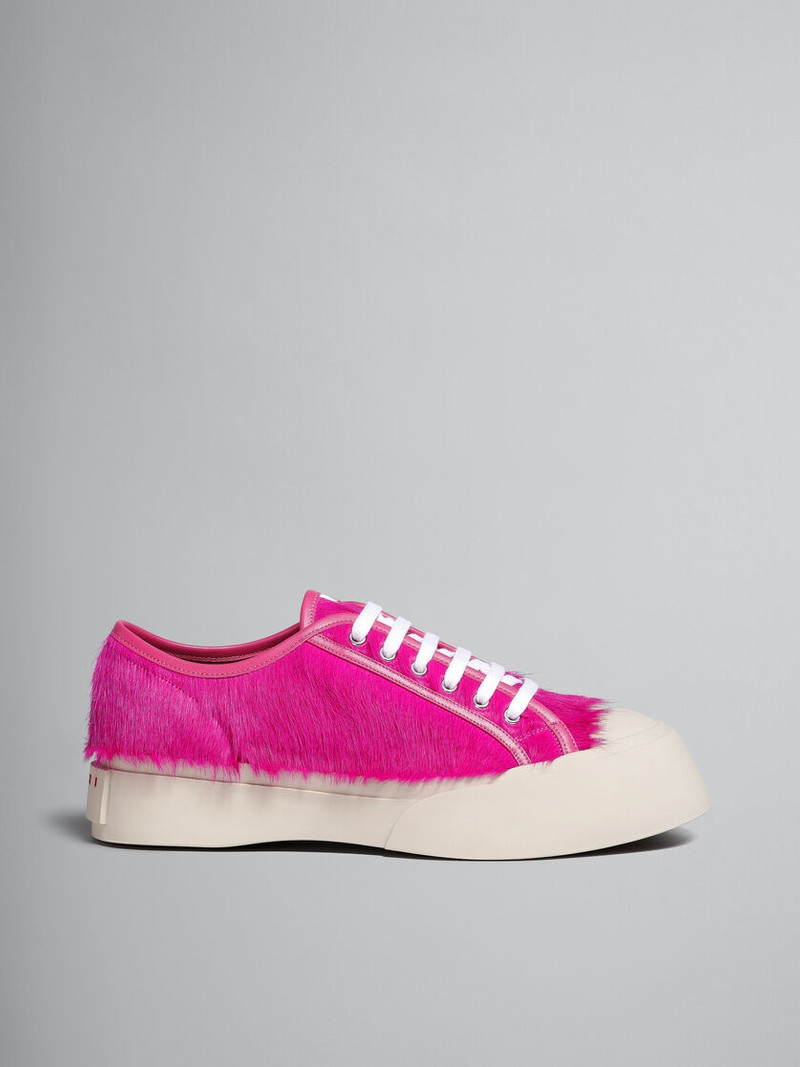 FUCHSIA LONG-HAIR CALFSKIN PABLO SNEAKER 1