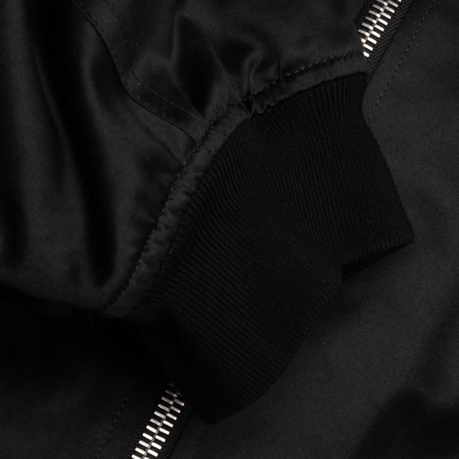 OVERSIZED BOMBER JACKET - PITCH BLACK - 5
