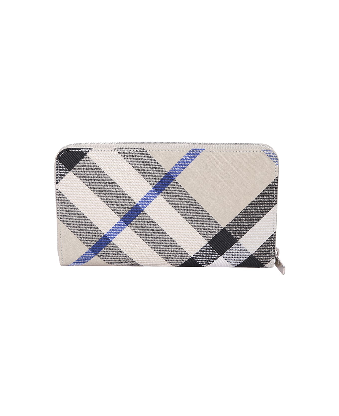 Large Checked Zip-around Wallet - 2