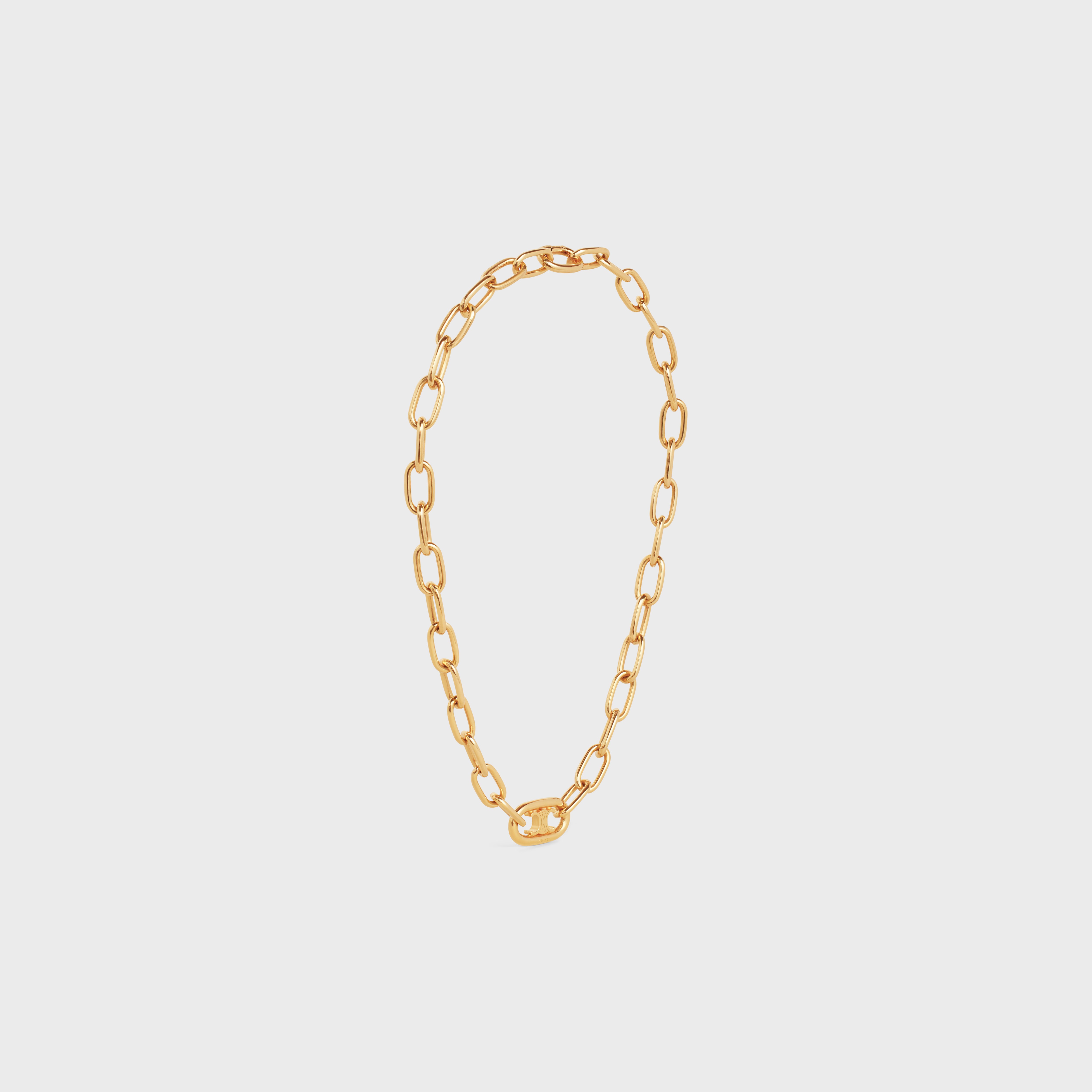 Triomphe Link Necklace in Brass with Gold Finish - 3