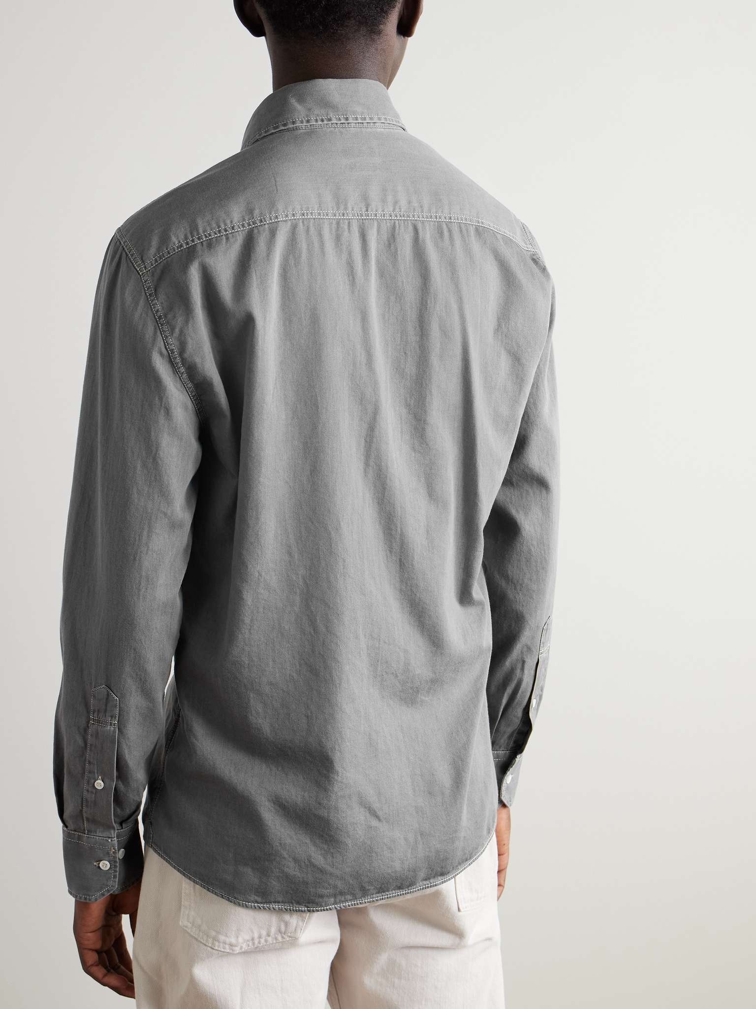 Cotton-Chambray Shirt - 4