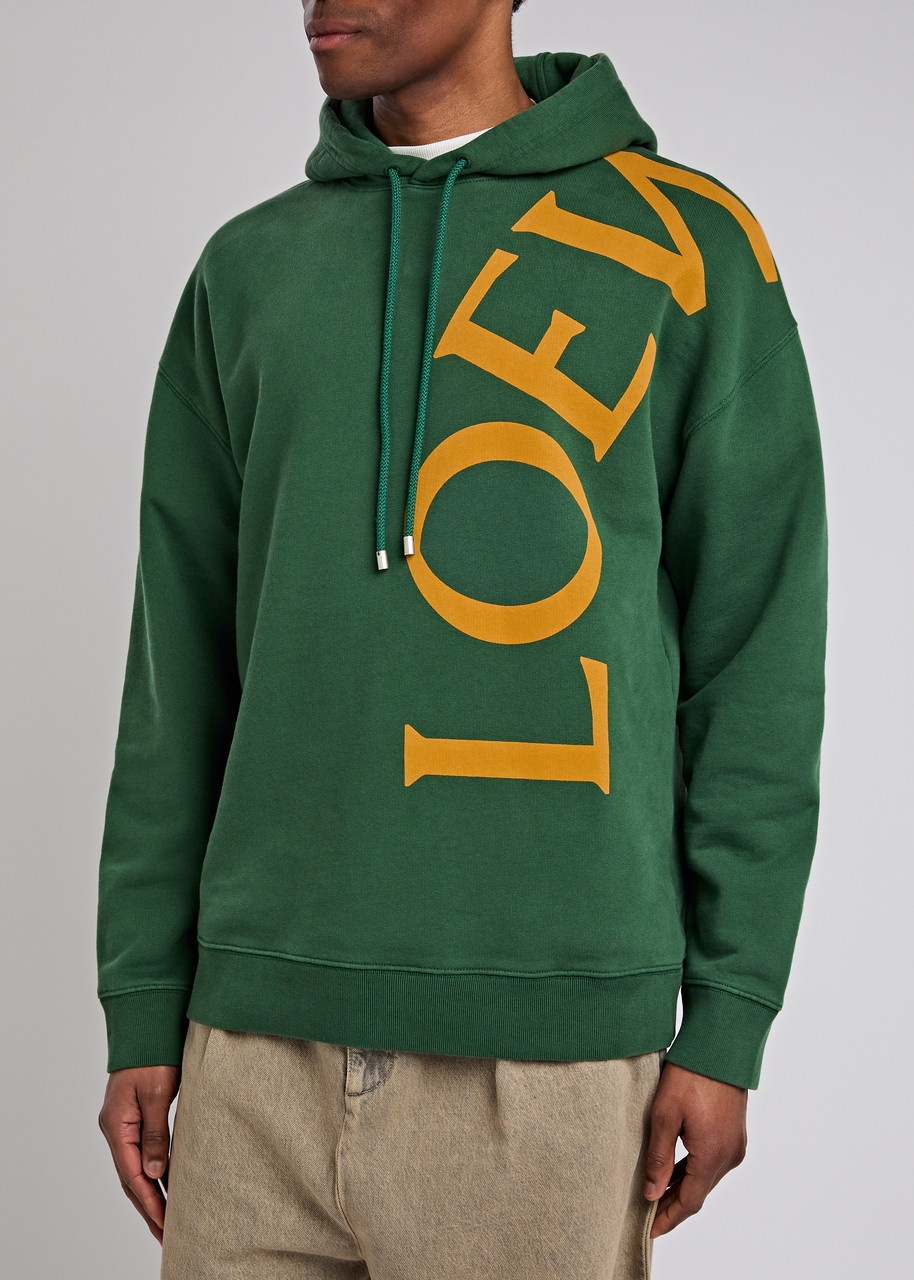 Loewe Logo-print Hooded Cotton Sweatshirt - 2