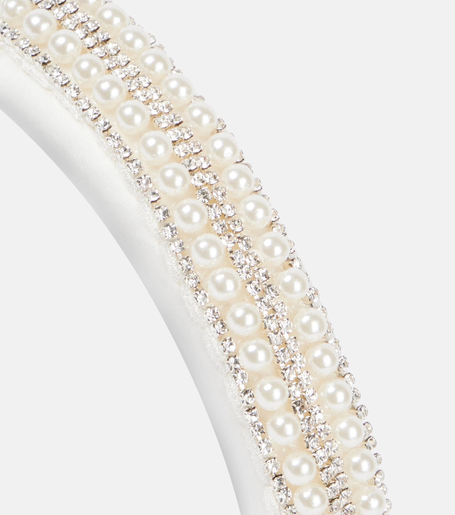 Embellished satin headband - 3