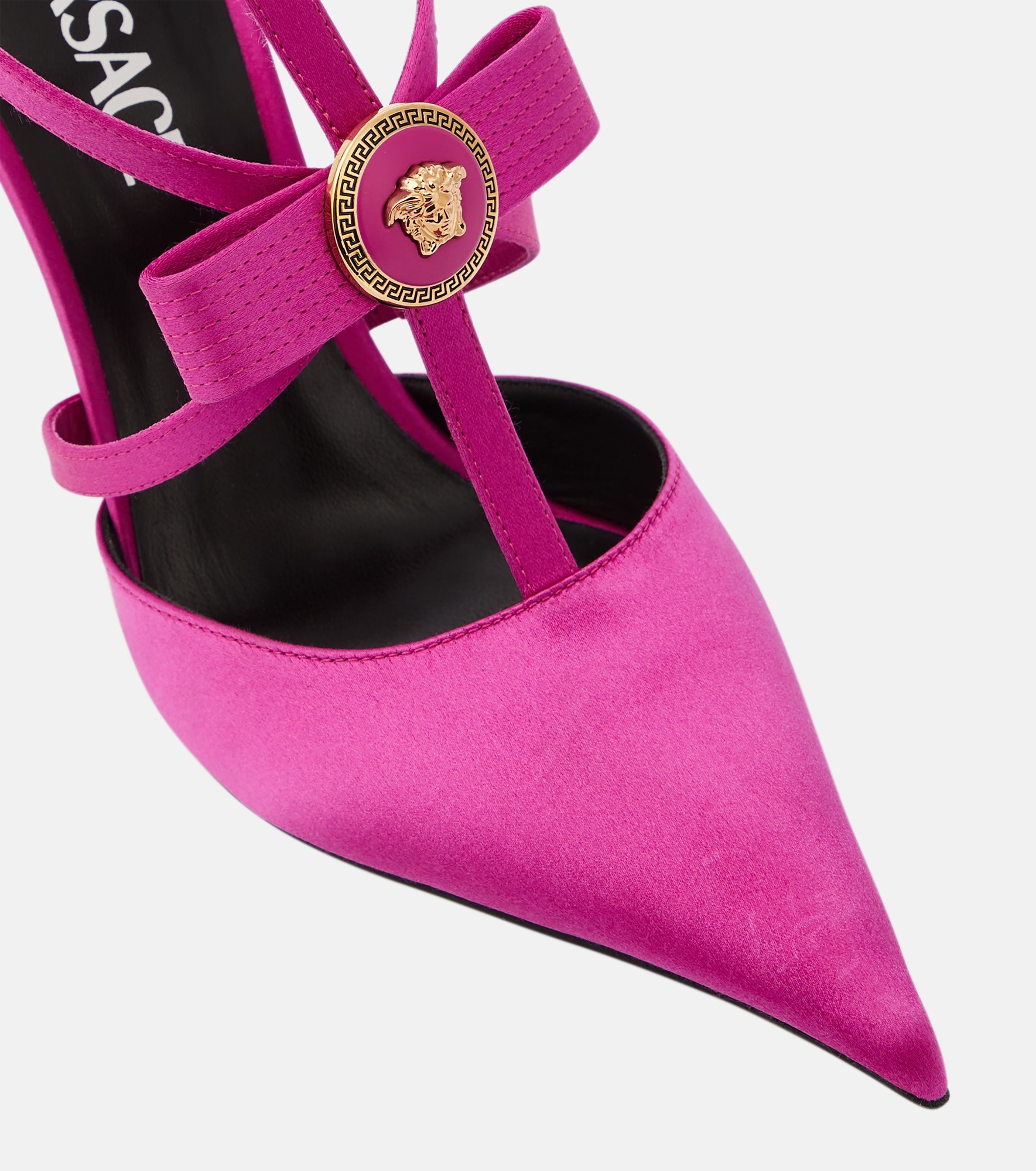 Gianni bow-detail satin pumps - 6