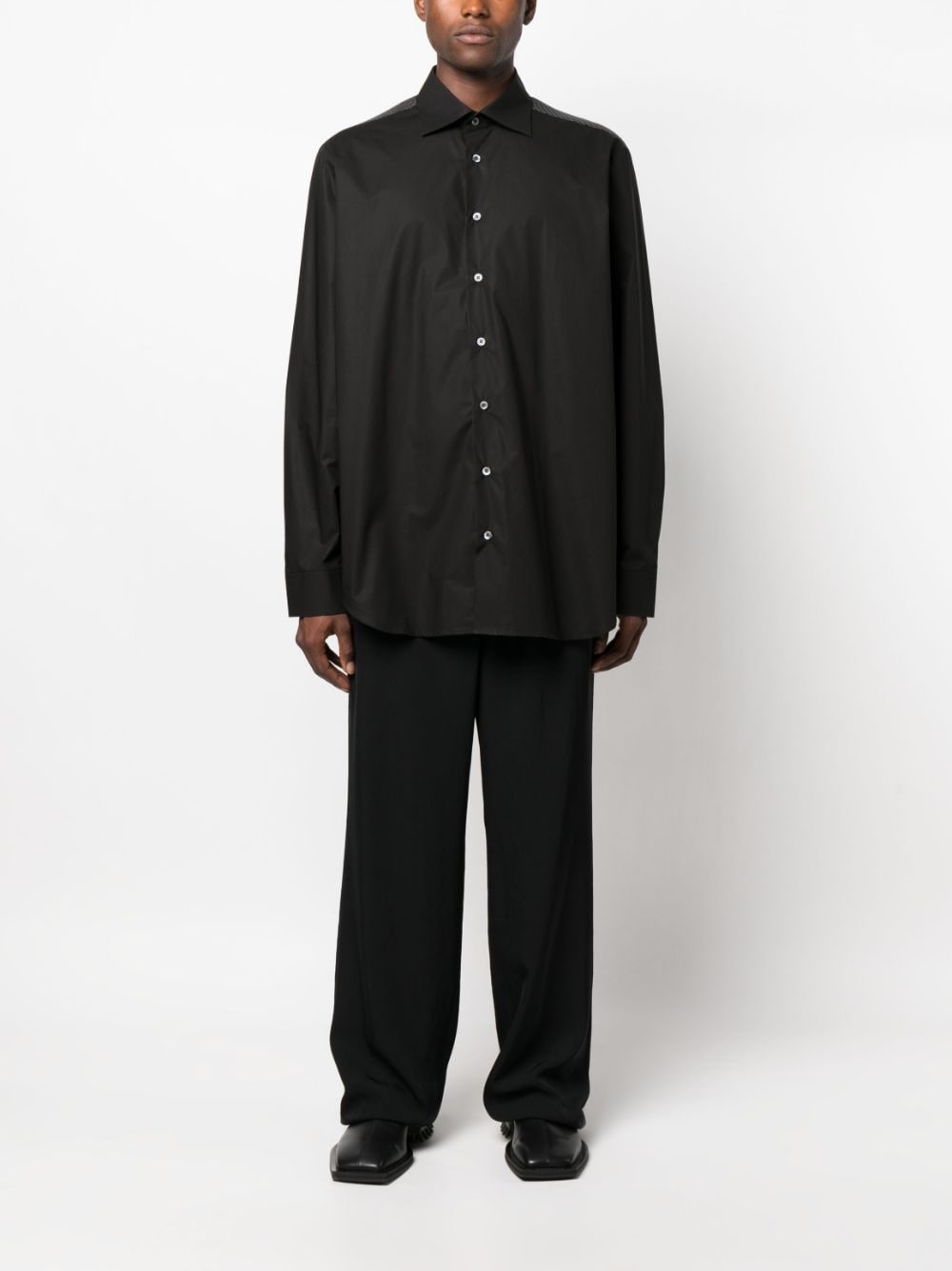 logo-patch long-sleeve shirt - 2