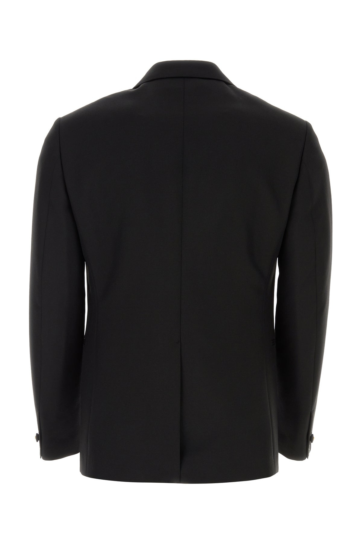 Black wool blend blazer - 2