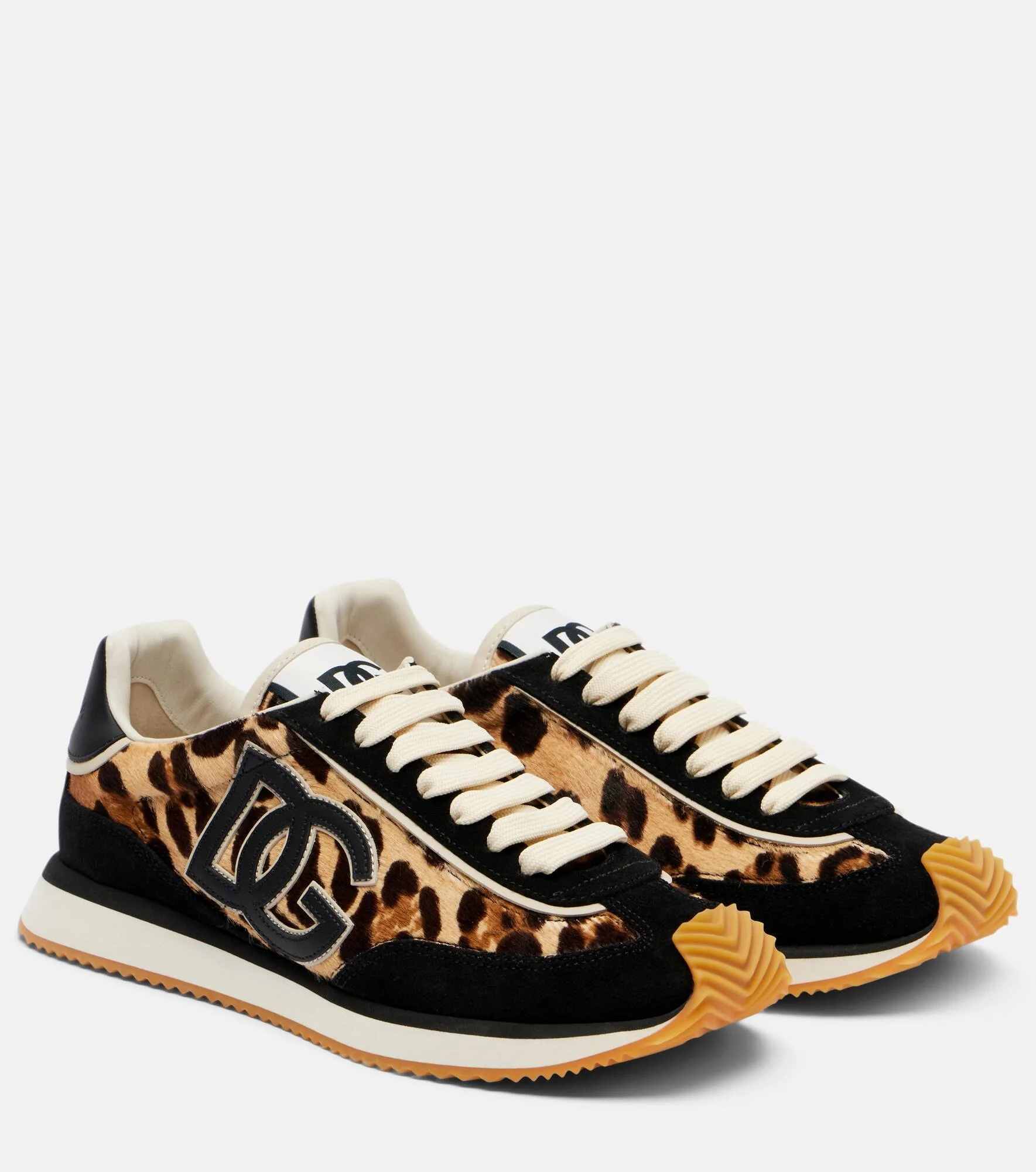 DG Cushion calf hair and suede sneakers - 1