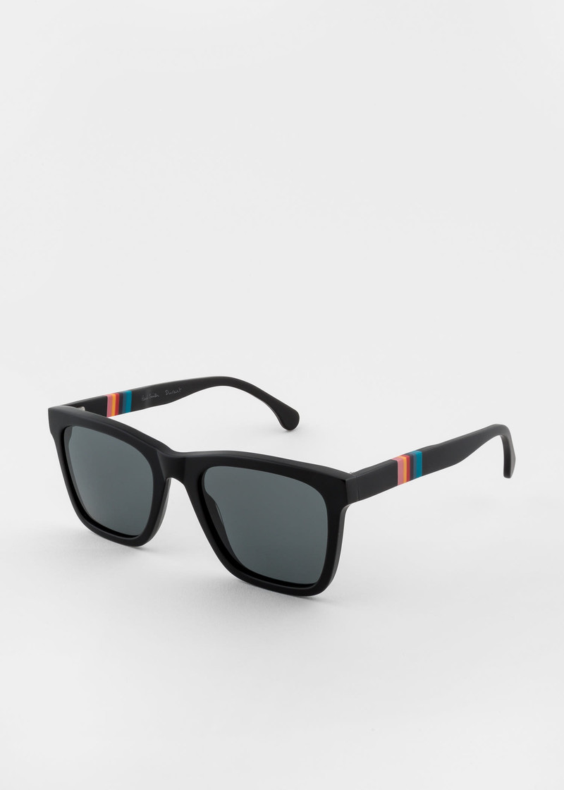 Paul Smith Matte Black 'Durant' Sunglasses outlook
