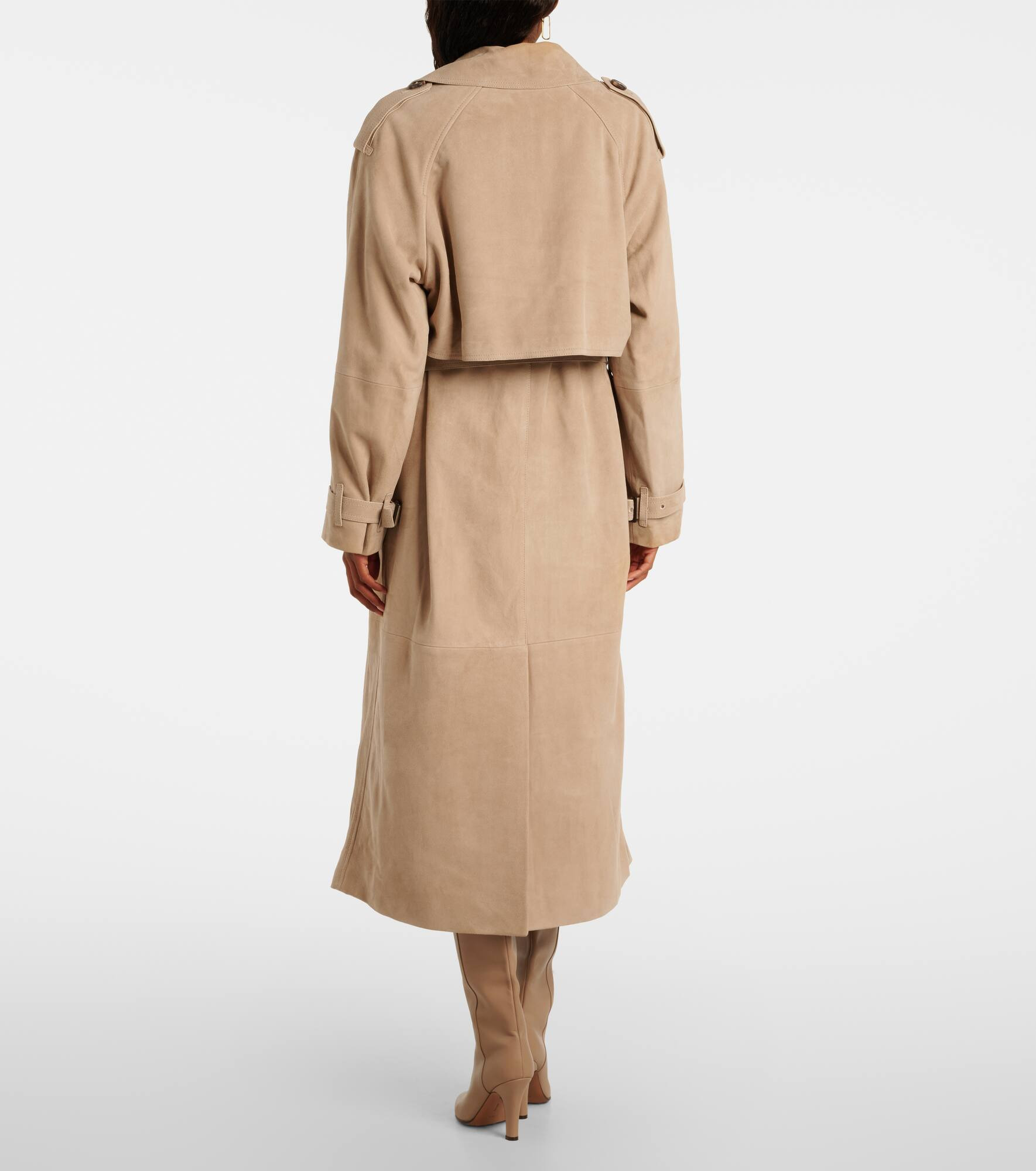 Suede trench coat - 3