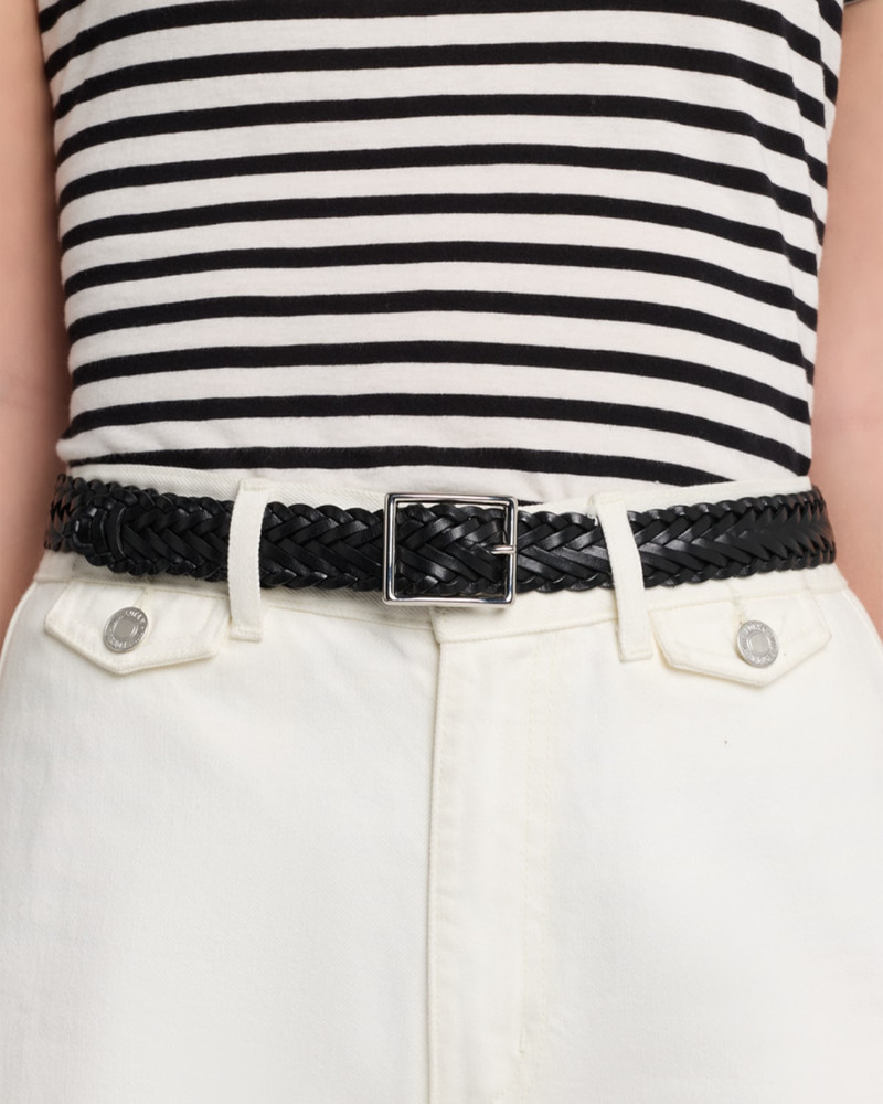 NILI LOTAN Nicola Braided Leather Belt outlook