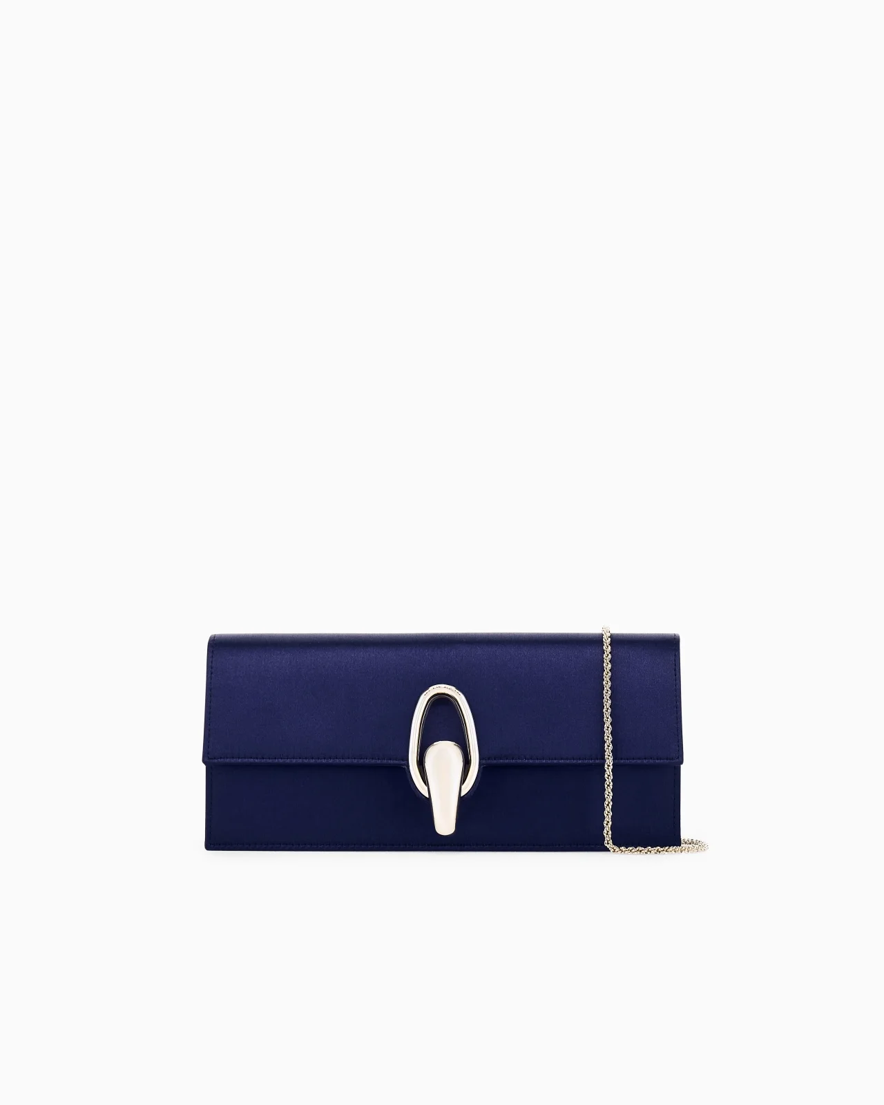 CLUTCH HANDBAG IN VISCOSE AND SILK SATIN - 1