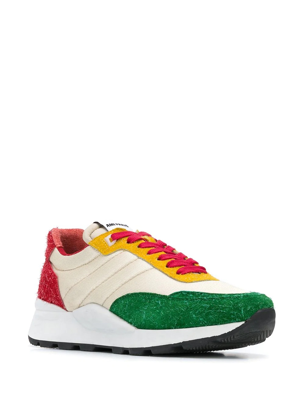 colour-block low-top sneakers - 2