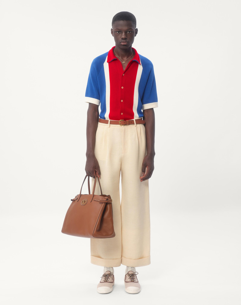 Valentino COTTON BOWLING SHIRT WITH CHEZ VALENTINO EMBROIDERY outlook