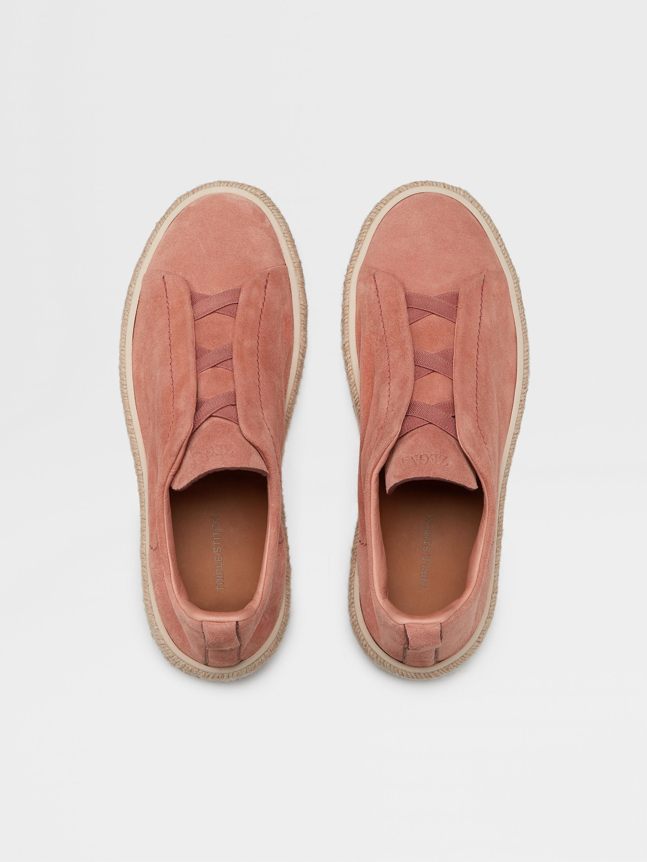 DUST PINK DEERSKIN TRIPLE STITCH™ ESPADRILLES - 3