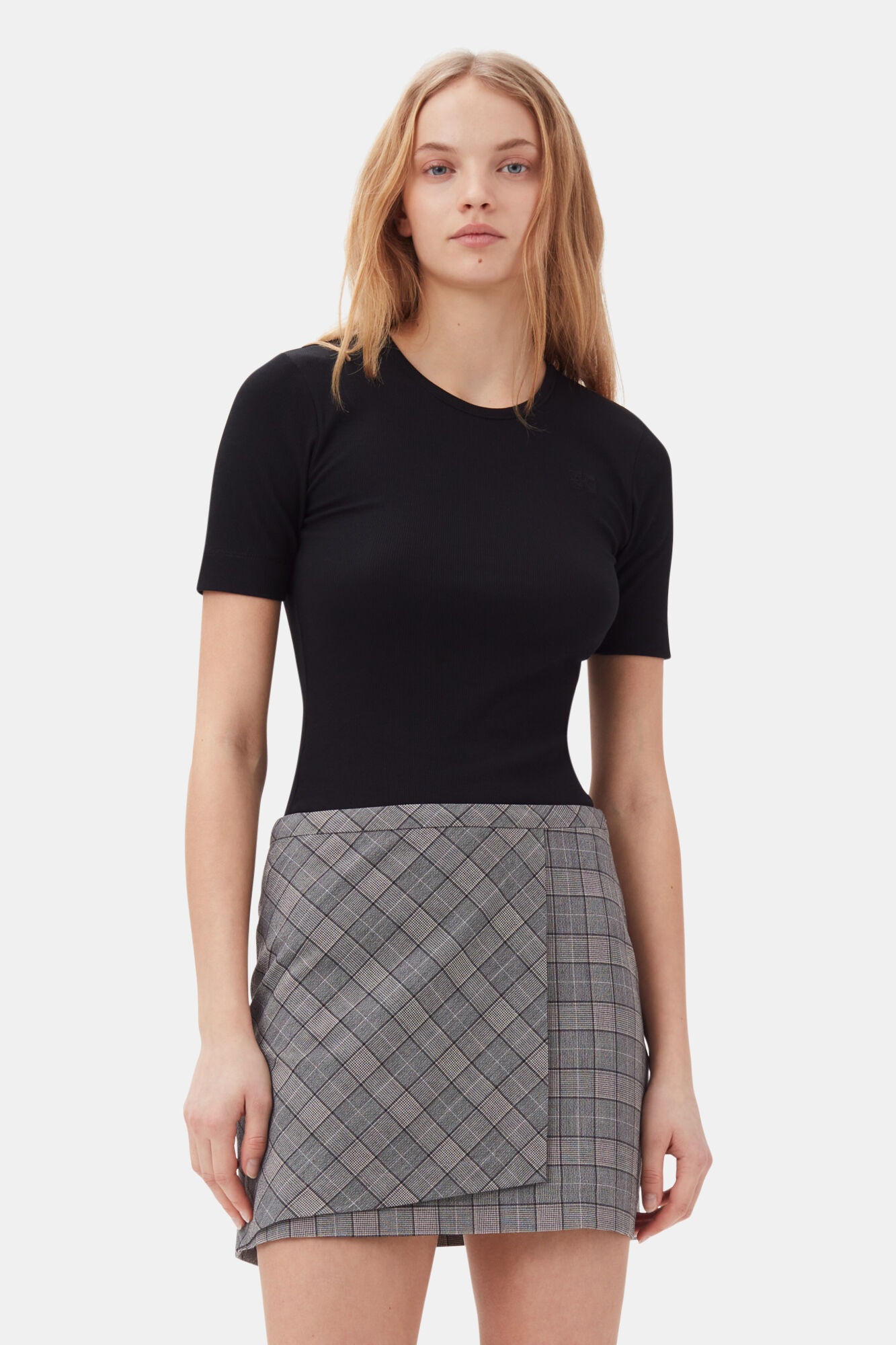 CHECKERED MINI SKIRT - 3