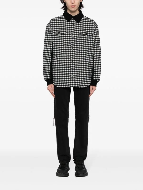 GINGHAM-CHECK FLANNEL SHIRT JACKET - 3