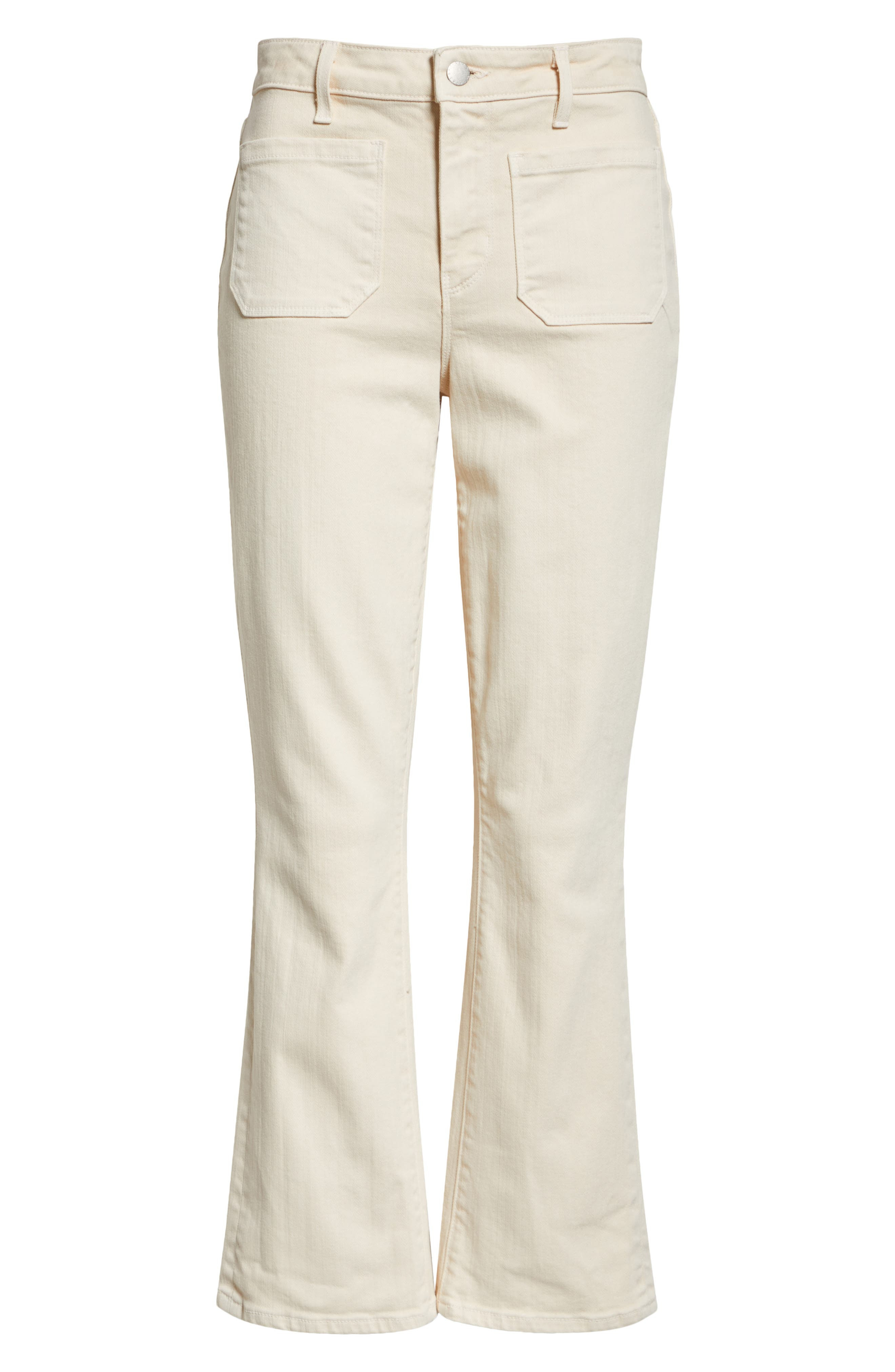 L'AGENCE Noya High Waist Flare Ankle Jeans in French Vanilla at Nordstrom - 6