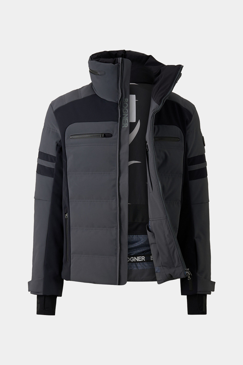 BOGNER Minho Softshell ski jacket in Dark gray/Black outlook