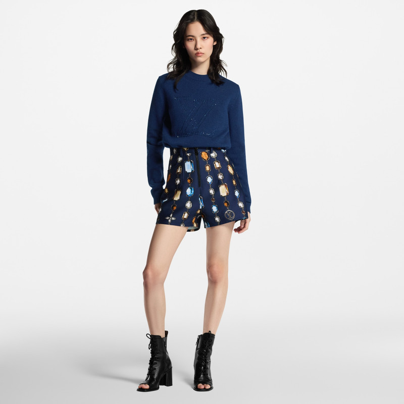 Louis Vuitton Necklace Print Tailored Shorts outlook