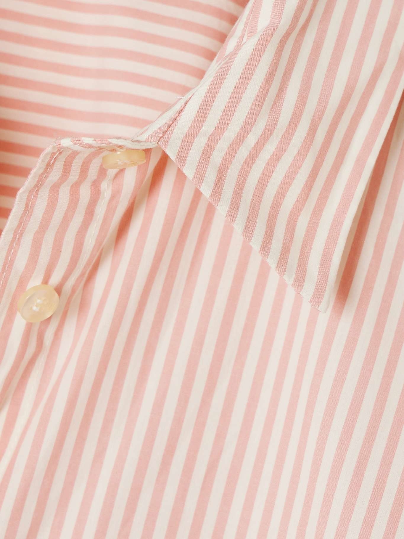 Perros striped organic cotton-poplin midi dress - 5