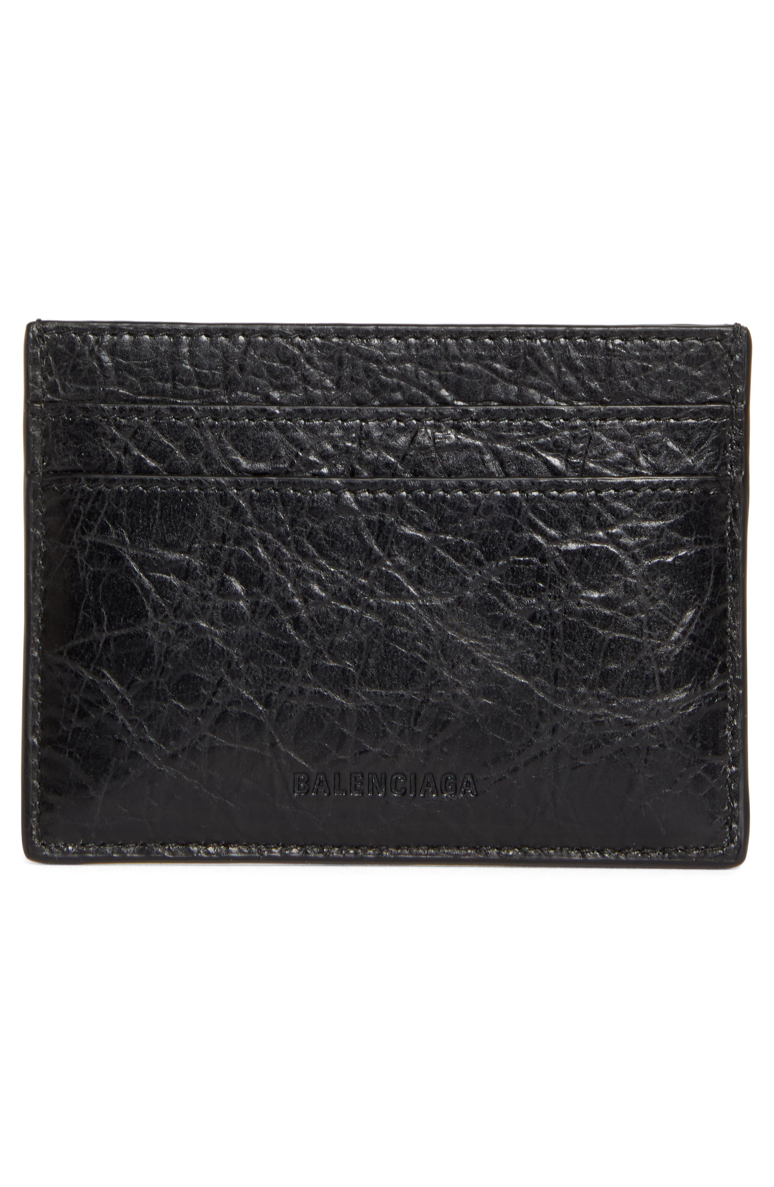 Balenciaga Le City Leather Card Case in Black at Nordstrom - 3