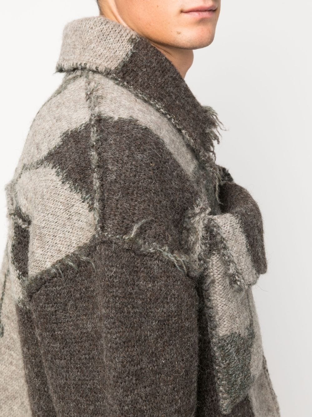 zip-up wool jacket - 5