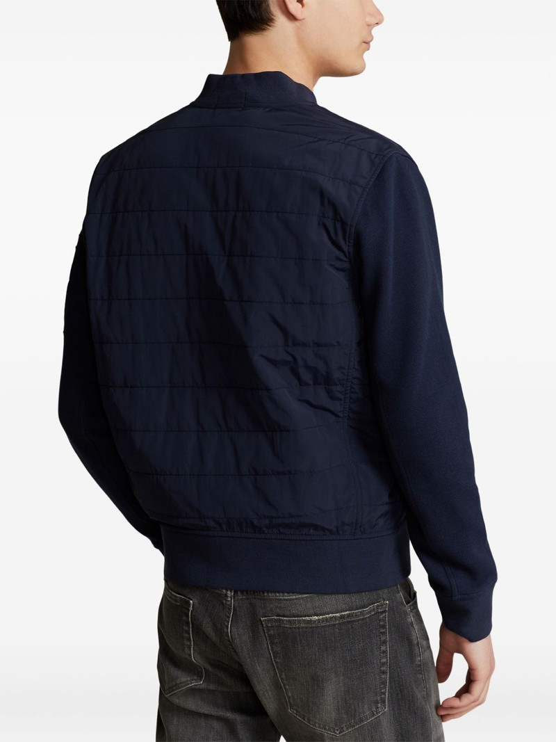 panel-design zip-fastening bomber jacket 4