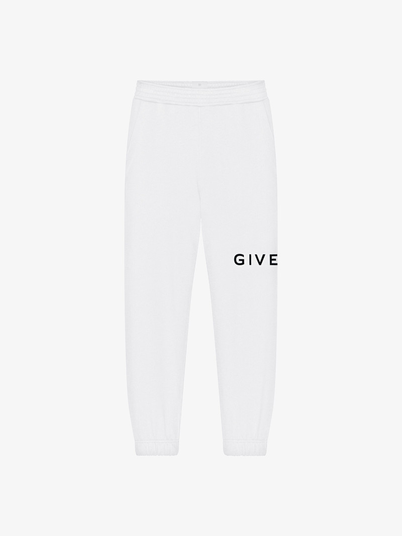 GIVENCHY ARCHETYPE SLIM FIT JOGGER PANTS IN FLEECE 1