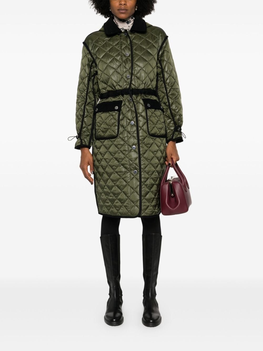 quilted hooded coat - 2