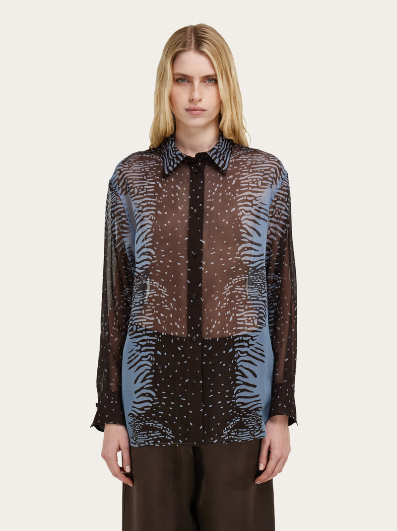 FERRAGAMO Silk georgette shirt outlook