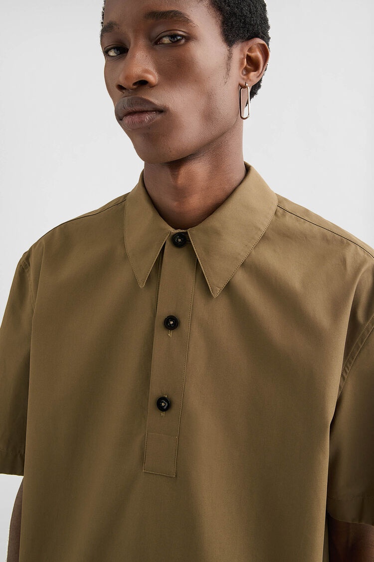 Cotton Taffeta Polo Shirt - 3