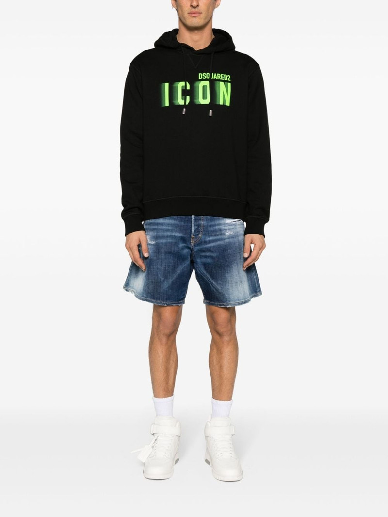 DSQUARED2 logo-print cotton hoodie outlook